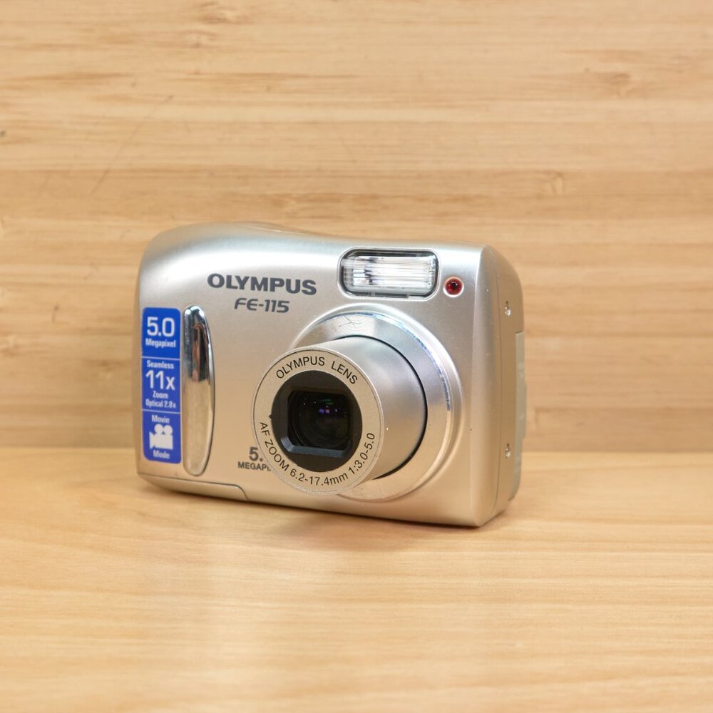 Vintage Olympus FE-115 3MP Digital Camera, with 2.8X Optical Zoom